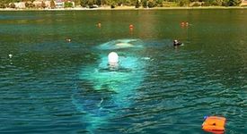 Корабът Илинден-вън от водите на Охридското езеро