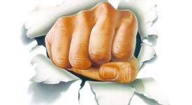 Човек нокаутира крадец на банка
